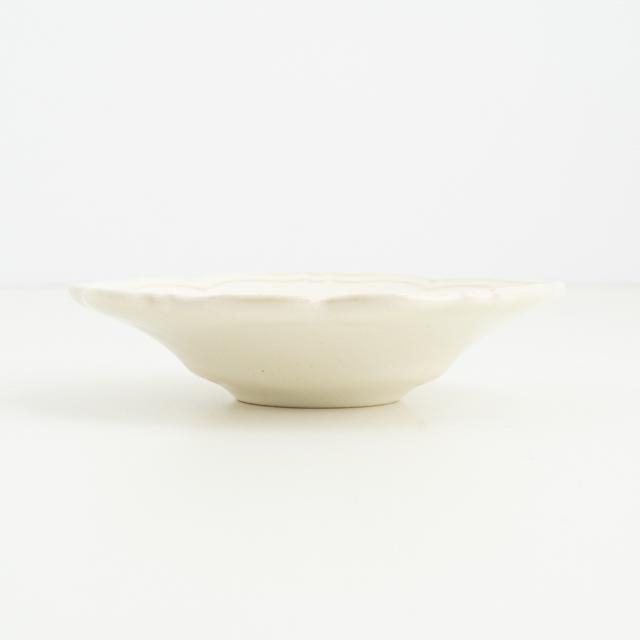 Awabi ware アワビウェア 輪花皿S 白磁｜陶器 作家物 うつわ 器