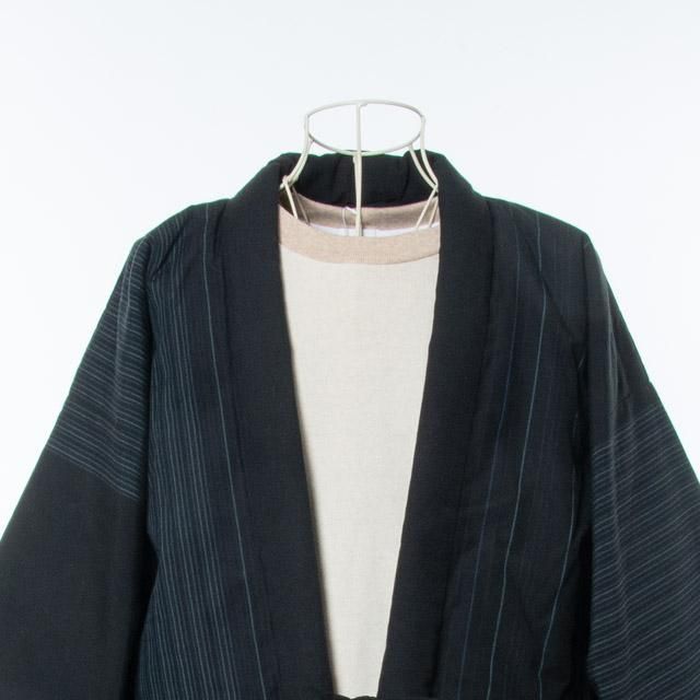 宮田織物 綿入れはんてん 小夜千鳥袢天（さよちどりはんてん）紺