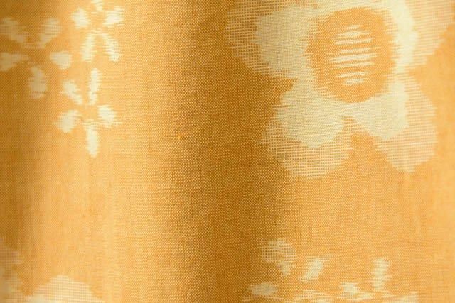 うなぎの寝床 久留米絣もんぺ 花柄 薄手【イエロー】 送料無料