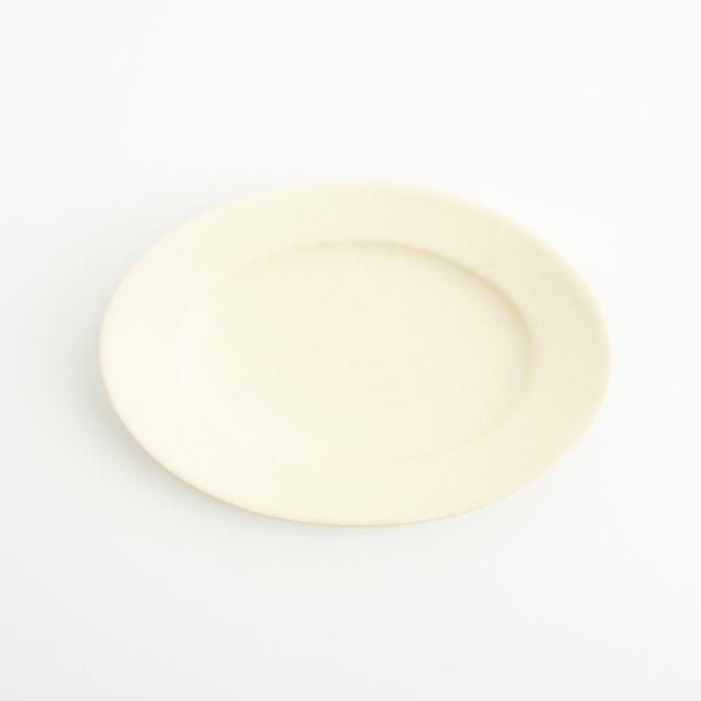Awabi ware アワビウェア オーバル皿S 青マット｜陶器 作家物