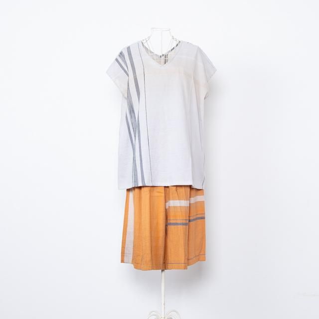 tamaki niime 播州織ワイドパンツ tamaki niime (タマキ ニイメ) wide pants (ワイドパンツ