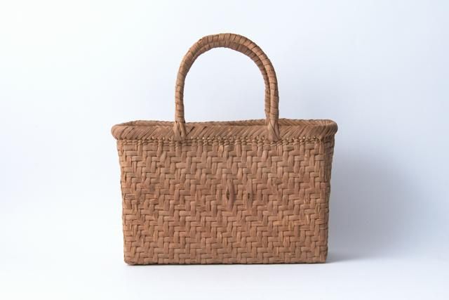 山葡萄かごバッグ 手提げ 網代編み 内麻布01 内ポケット付
