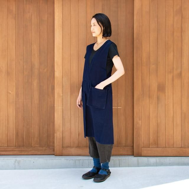 【bonjour diary】bleuet エプロンワンピース　4y bonjour diary】bleuet エプロンワンピース 4y