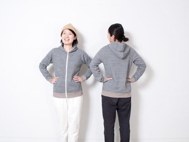 yohaku 余白 茶綿ジップパーカー チャコール O0001｜FRANK暮らし