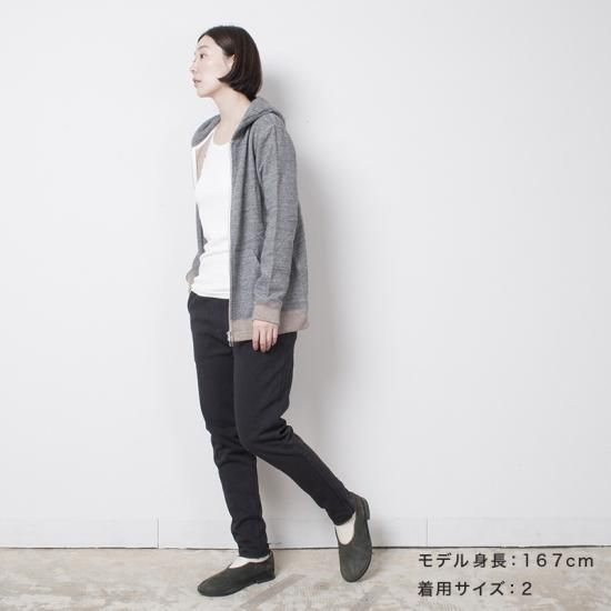 yohaku 余白 茶綿ジップパーカー チャコール O0001｜FRANK暮らし