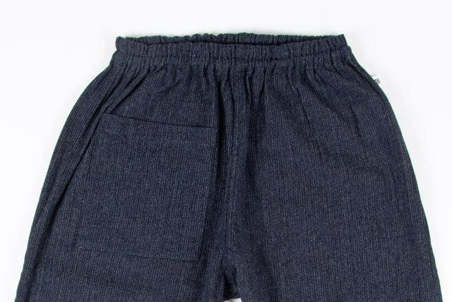 うなぎの寝床　MONPE デニムクレープ もんぺ L うなぎの寝床 コラボもんぺ デニムクレープ 紺