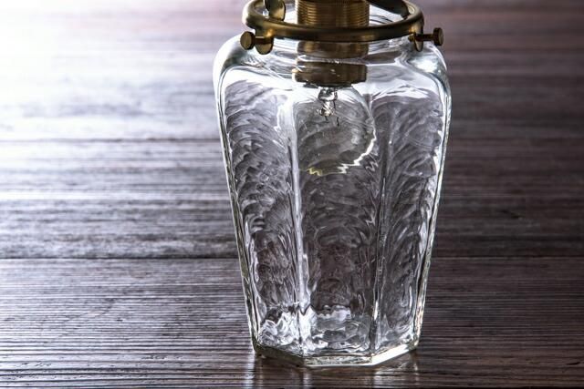 安土草多 吹きガラス ペンダントライト 八角瓶 大 az-l07x-02 ランプ