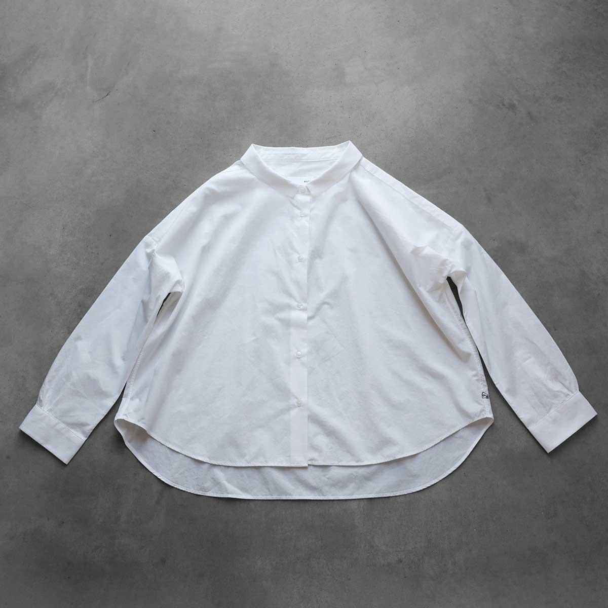 極美品✨ HUIS. オーガニックコットン ワイド ブラウス ホワイト 遠州織物 HUIS ハウス オーガニックコットンワイドブラウス 白 レディース