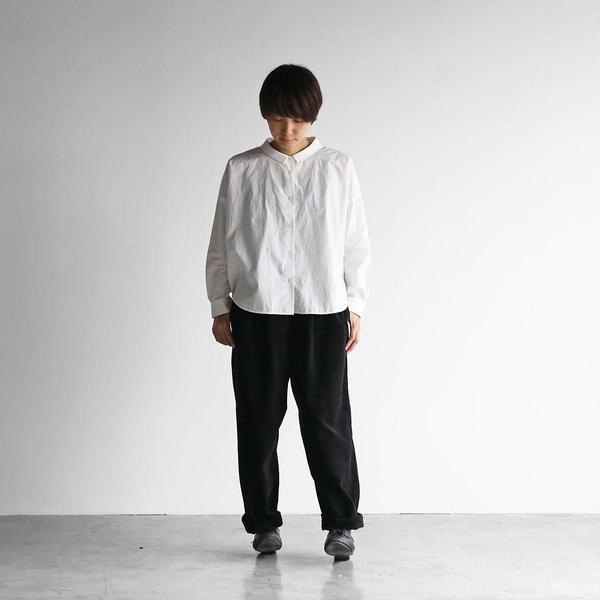 HUIS ハウス オーガニックコットンワイドブラウス 白 レディース