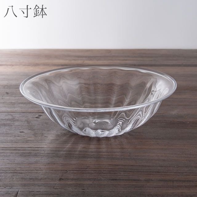 花岡 央 ヒロイグラス 八寸鉢 01 リムボウル クリア｜吹きガラス 作家物 うつわ 器 食器｜FRANK暮らしの道具