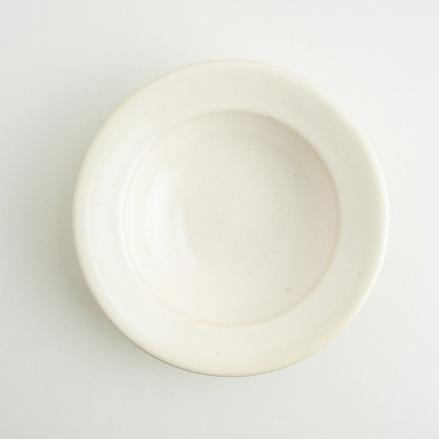 Awabi ware アワビウェア リムスープ皿Ｓ 白磁 中鉢｜陶器 淡路島 通販