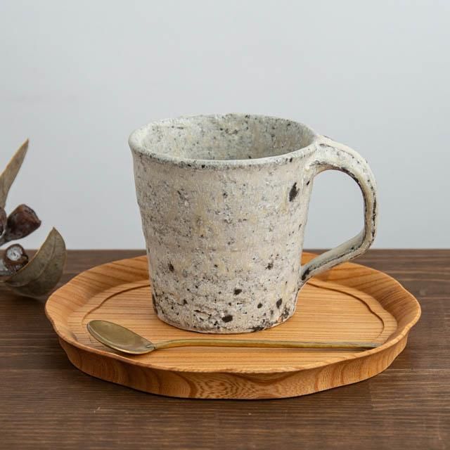 稲吉善光 笠間 錆白マグカップ｜通販 うつわ 器 オンライン ｜FRANK