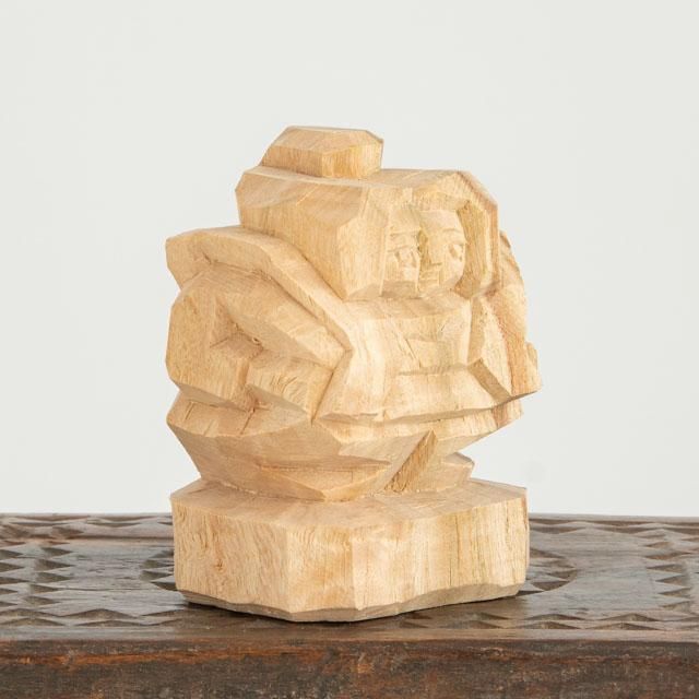 昭雲工房 岡山 叩き彫 桃太郎 02 11.5cm 山田尚公作 16873｜ 木彫