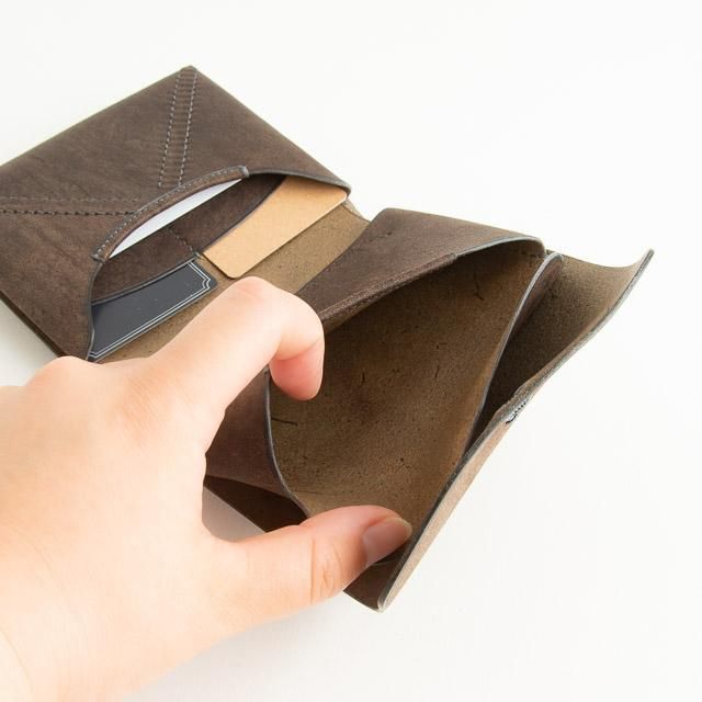 スカンクとアルマジロ 掬い縫いの中財布 ハバナ 09 アントラクト