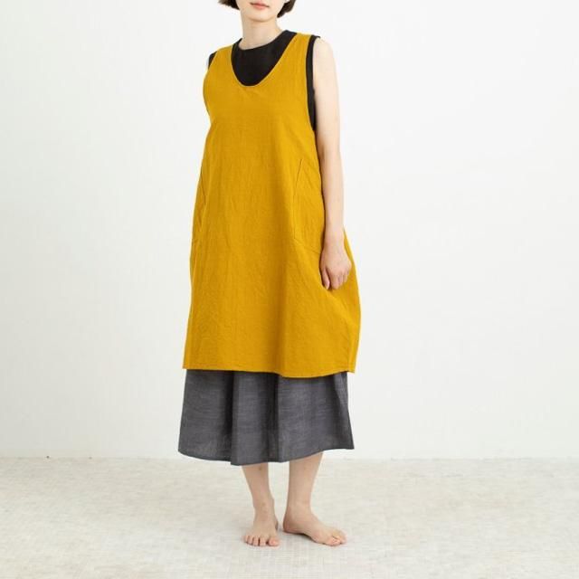 はらっぱ 会津木綿 エプロンドレス 01 棒縞 H-0024｜ 取扱店舗