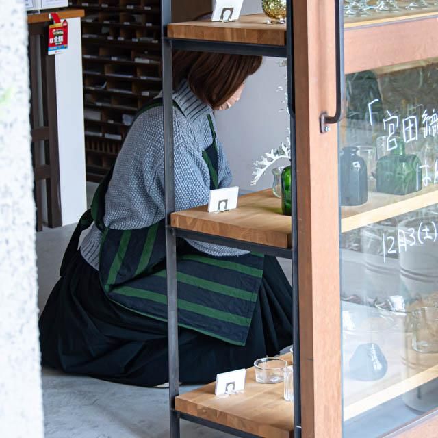 新品未使用品　会津木綿　割烹着 楽天市場】割烹着 綿100% おしゃれ かっぽう着 かわいい 久留米