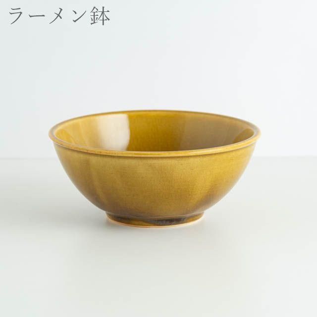 Awabi ware ラーメン鉢 黄南京