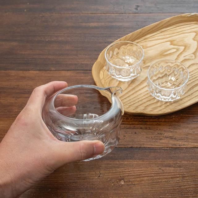 花岡 央 ヒロイグラス 片口AS クリア｜ガラス 岡山 備前 取扱店