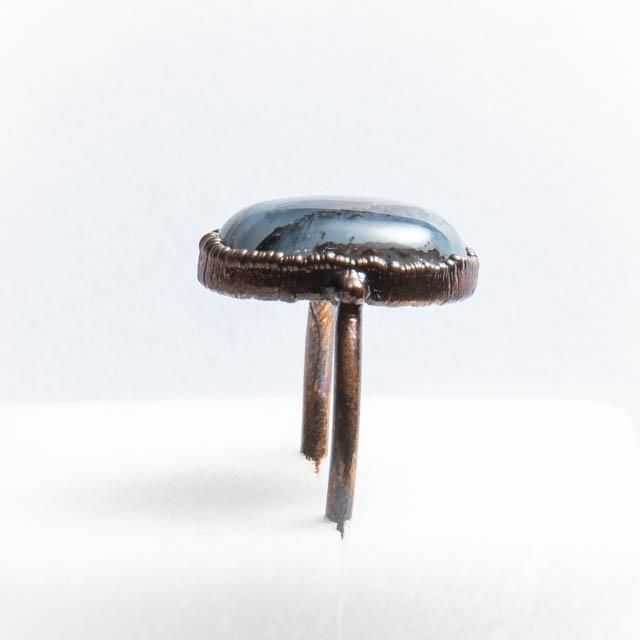 pibico アメリカ モンタナ産 モンタナアゲート 原石 リング 約13号 99