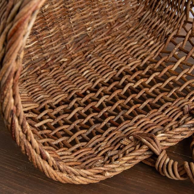 あけび かごバッグ 22 赤棒 小判半並スカシ編み 一本手｜長野