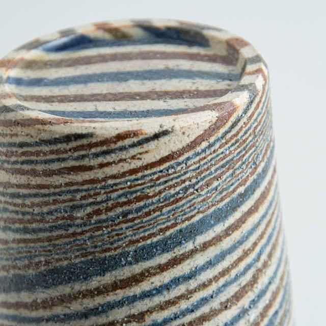 牧谷窯 杉本義訓 練り込み花入れ 07｜器 通販 取り扱い 鳥取