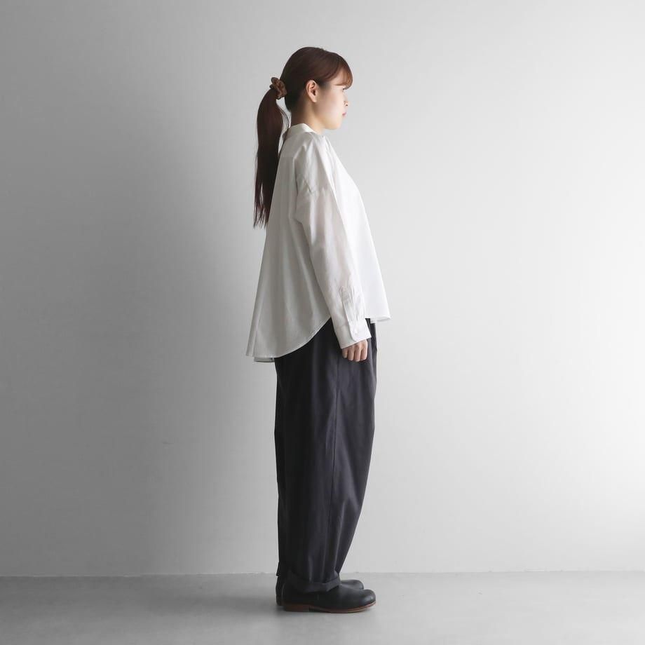 HUIS ハウス オーガニックコットンライトオックスワイドパンツ