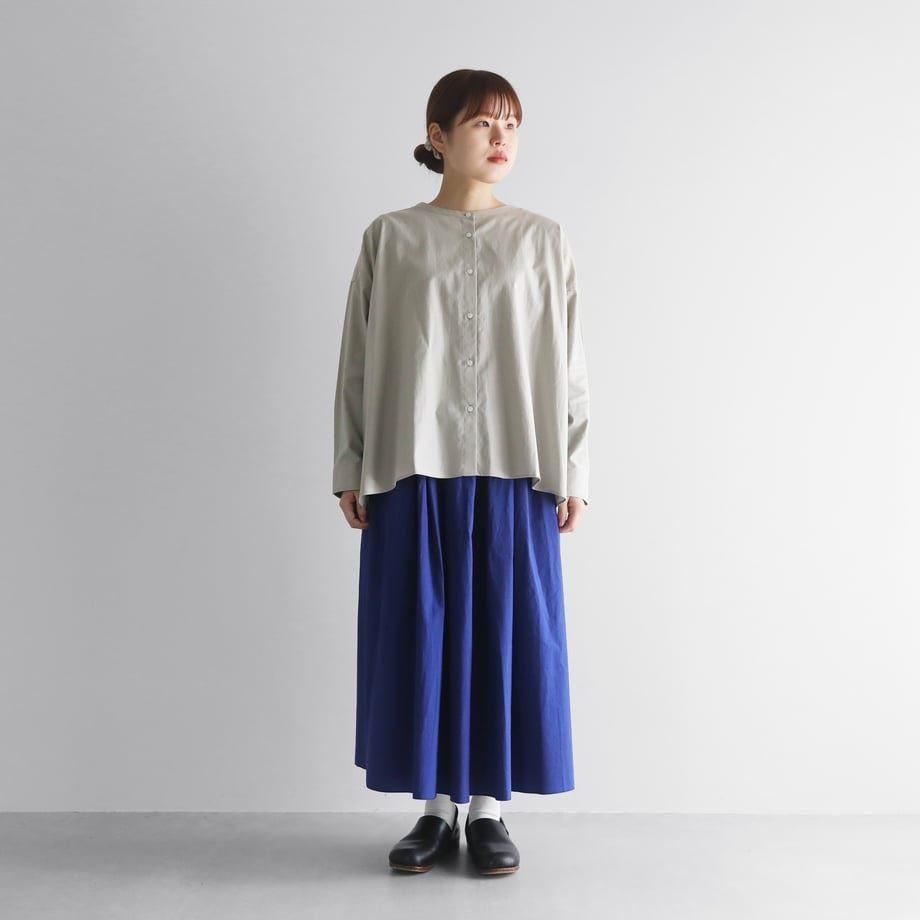 HUIS ハウス オーガニックコットンロングスカート マリンブルー