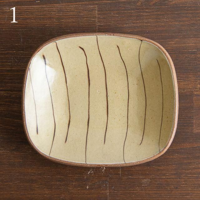 齊藤十郎 スリップ 角小皿 黄｜陶芸 静岡 伊東 通販 オンライン