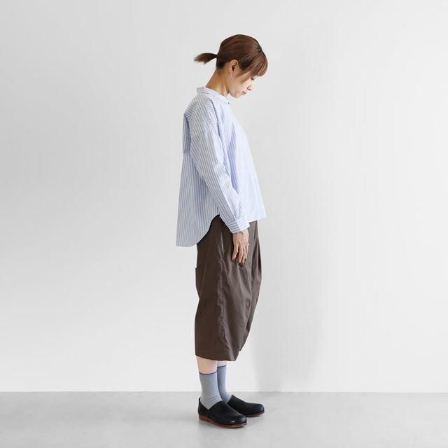 HUIS ハウス オーガニックコットンワイドブラウス ラベンダー