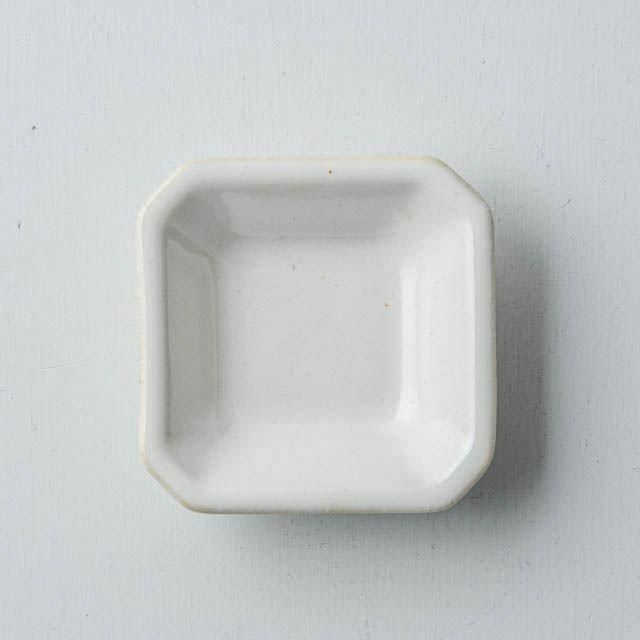 Awabi ware 四角豆豆皿 白磁色 期間限定