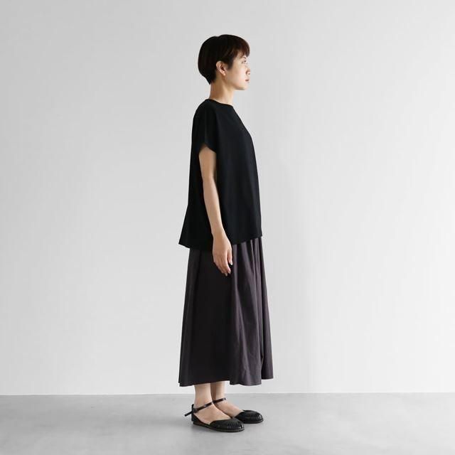HUIS SUVIN COTTONフレンチスリーブスクエアカットソー HUIS in house / SUVIN COTTONフレンチスリーブスクエア