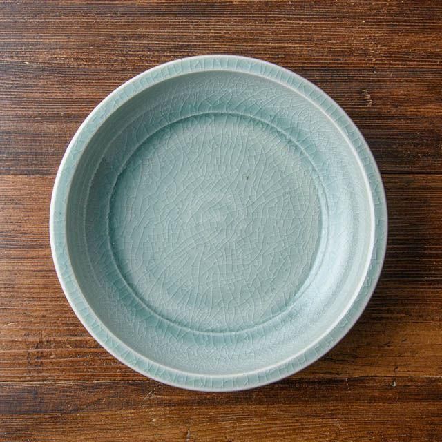 美品　風見窯 杉田貴亮３点セット〜 5寸深皿、7寸深皿、4寸白堆線輪花小鉢 風見窯 杉田貴亮 セット 7寸深皿白+5寸深皿白+4寸白堆線輪花小鉢