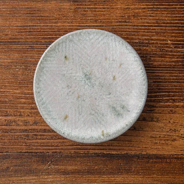 池田大介 ヘリンボーン ヒビ粉引 豆皿 02