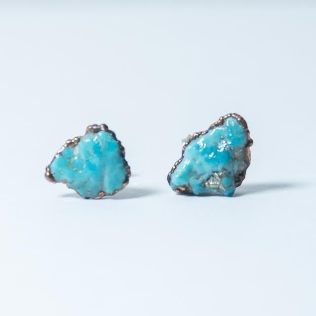 アリゾナターコイズのフリンジピアス アリゾナターコイズのフリンジピアス