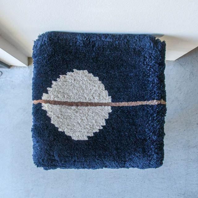 ノッティング  椅子敷き　174 minimal ノッティング織りの椅子敷き-dots- – 大寺幸八郎商店