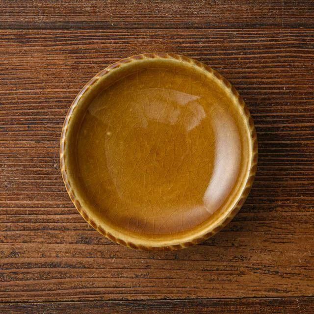 高橋あい 星の宮製陶 3.5寸平皿 薄飴