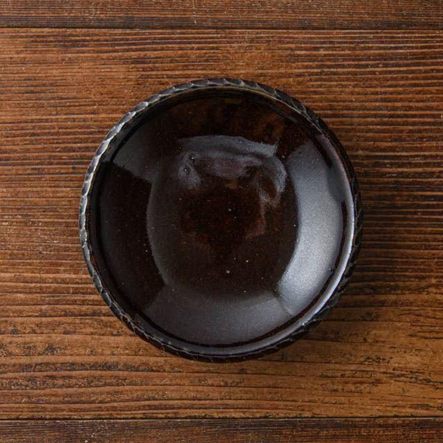 高橋あい 星の宮製陶 3.5寸平皿 黒