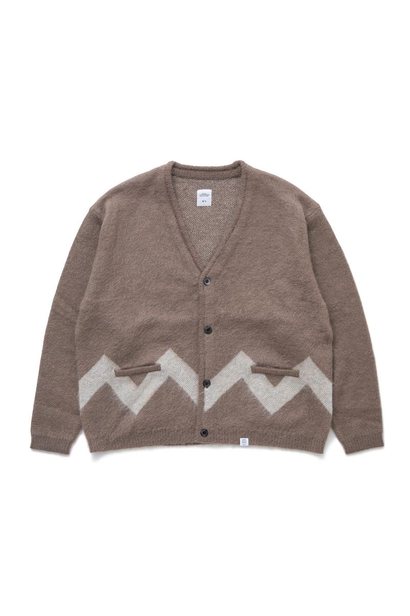 L/S JACQUARD MOHAIR CARDIGAN 