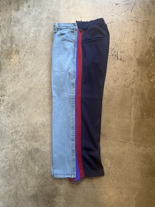 <img class='new_mark_img1' src='https://img.shop-pro.jp/img/new/icons20.gif' style='border:none;display:inline;margin:0px;padding:0px;width:auto;' />JERSEY MERGING DENIM PANTS