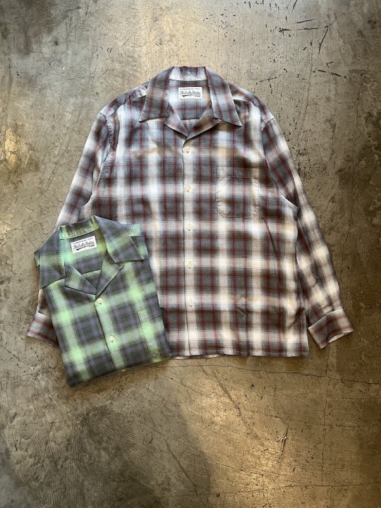 OMBRE CHECK OPEN COLLAR SHIRT L/S ( TYPE-2 )