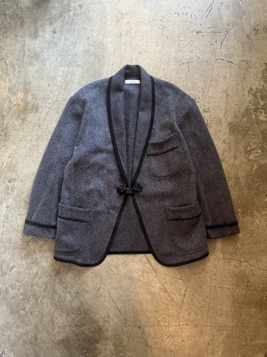 SHAGGY WOOL SHAWL COLLAR JACKET