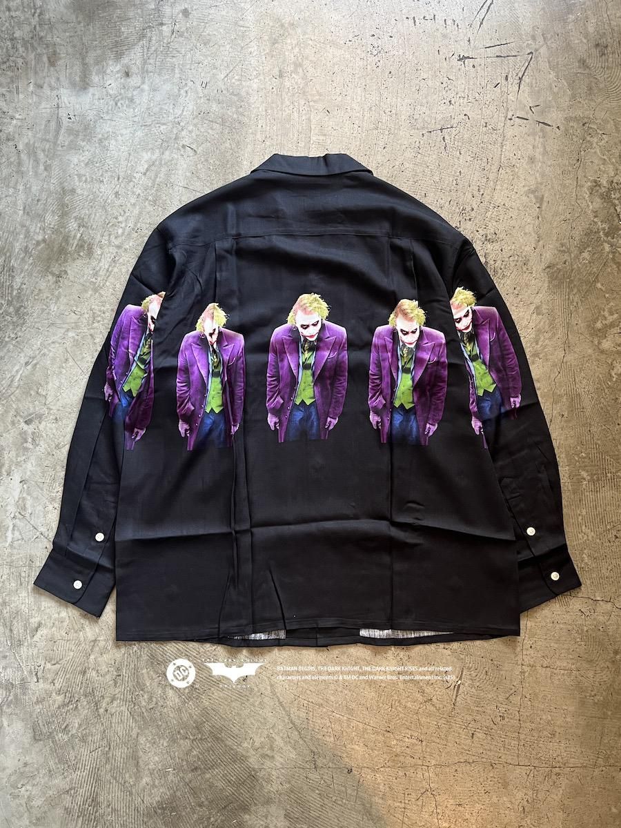 トップス THE DARK KNIGHT TRILOGY HAWAIIAN SHIRT THE DARK KNIGHT TRILOGY / L/S HAWAIIAN SHIRT (TYPE-1)【GRAY