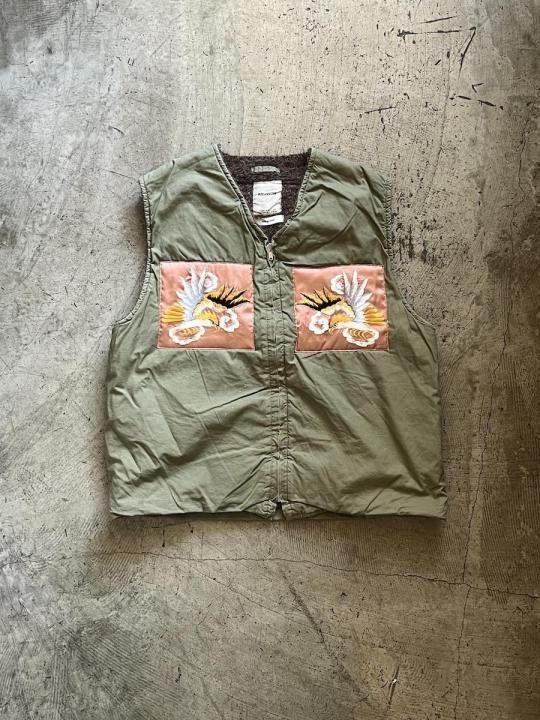 REMADE USN DECK VEST SUKAJAN EMB AGED