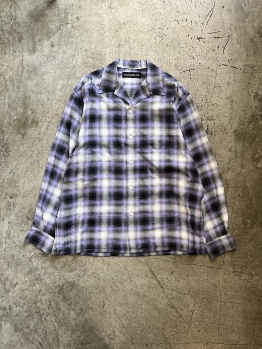 OMBRE CHECK OPEN COLLAR SHIRT