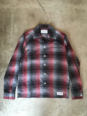 RAYON OMBRE CHECK OPEN COLLARED SHIRT L/S ( TYPE-1 ) - shackman