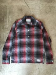 RAYON OMBRE CHECK OPEN COLLARED SHIRT L/S ( TYPE-1 )