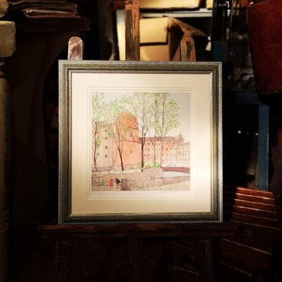 安野光雅「サンクトペテルブルク／ロシア」ジクレー版画