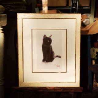 猫の絵描き 高橋行雄「黒子猫」