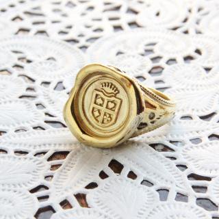 THE LETTERSFASHION RING  CAFE PAPIER hummer brass