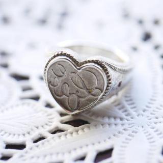 THE LETTERSSIGNET RING HEART Love[] ¤ΰ  hummer silver